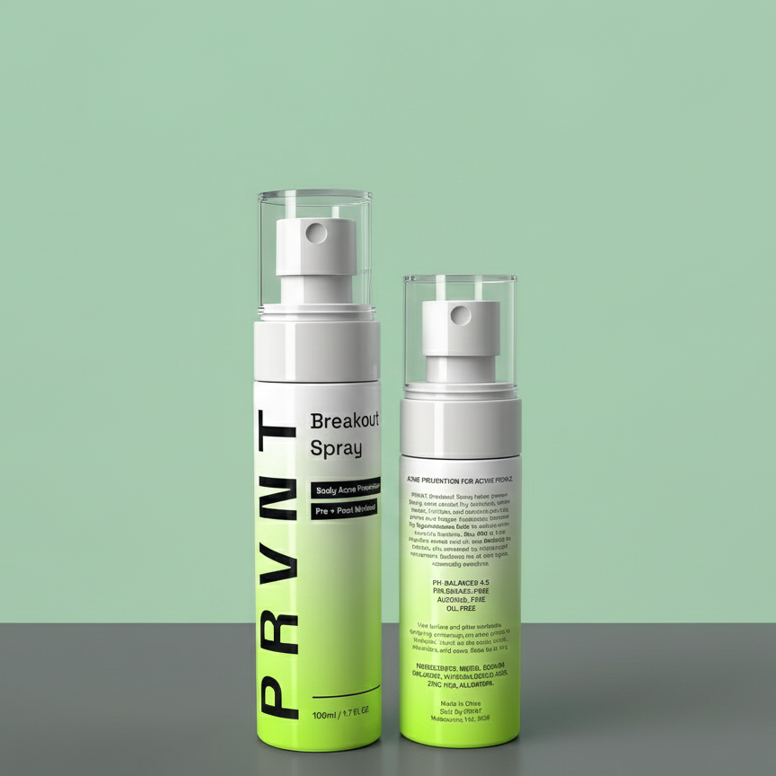 Breakout Spray Bottle Front and Back